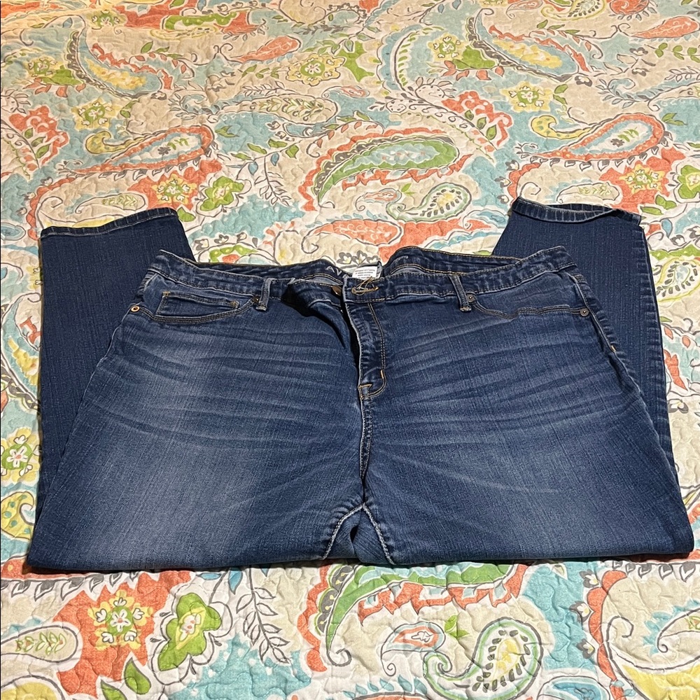 Ava & Viv Blue Skinny stretchy Jeans size 22W